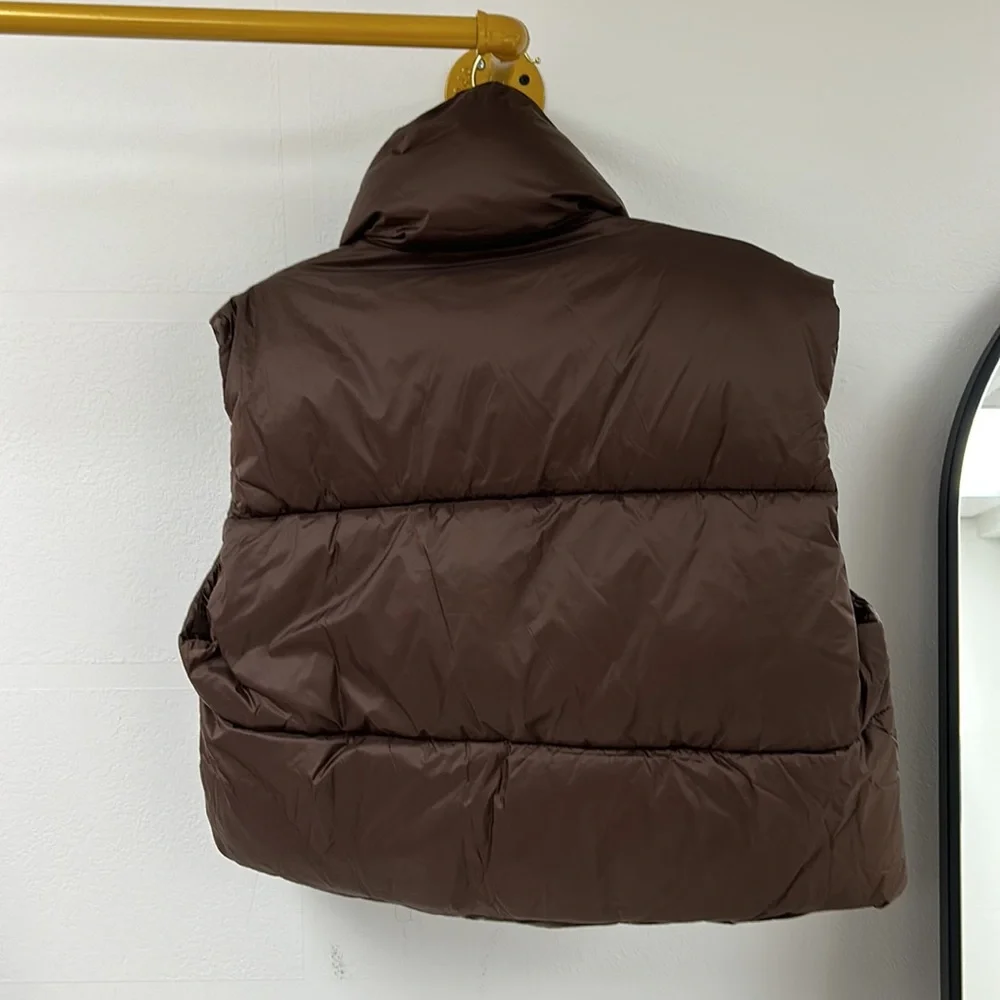 Brown Cropped Vest - Picture 3 of 3